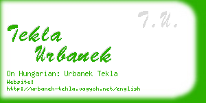 tekla urbanek business card